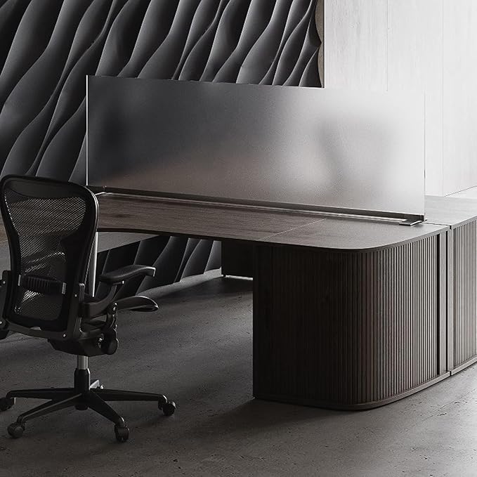 OBEX Acrylic Free Standing Screen, Divider for Desk Privacy Home & Office Partitions for Table Top Workstation, Portable Cubicle Panel for Work, 12" x 36", Frosted