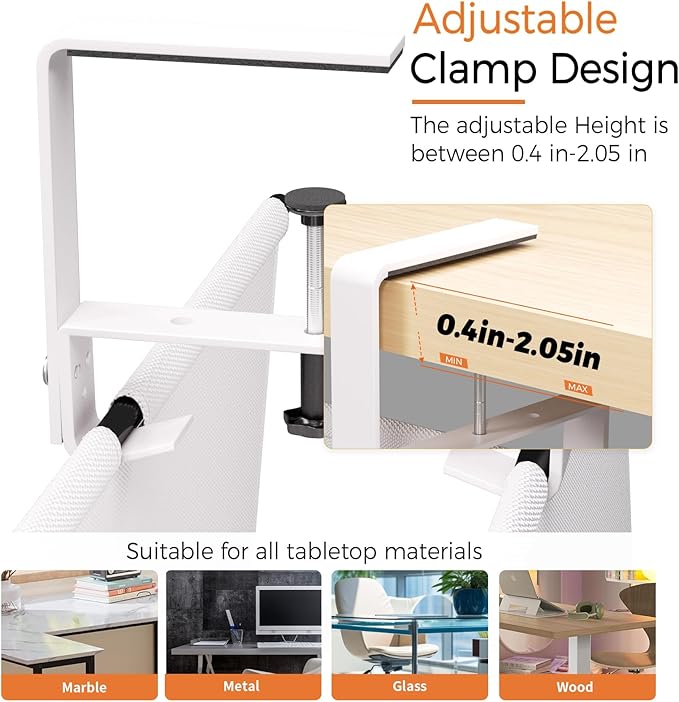 Under Desk Cable Management Tray - 28" Cord Organizer for Desk No Drill, Fabric Under Table Wire Organizer with 16X Cable Ties Hide for Office/Home, Cord Hider Fits Adapters & Sockets, White