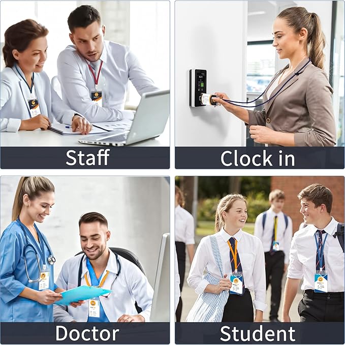 60 Pack ID Badge Holder - Vertical Badge Holder, 2.25" x 3.5" Clear Cards Holders for Lanyard, Plastic Sealable Waterproof, Name Tag Holder for Nurses, Office, and School