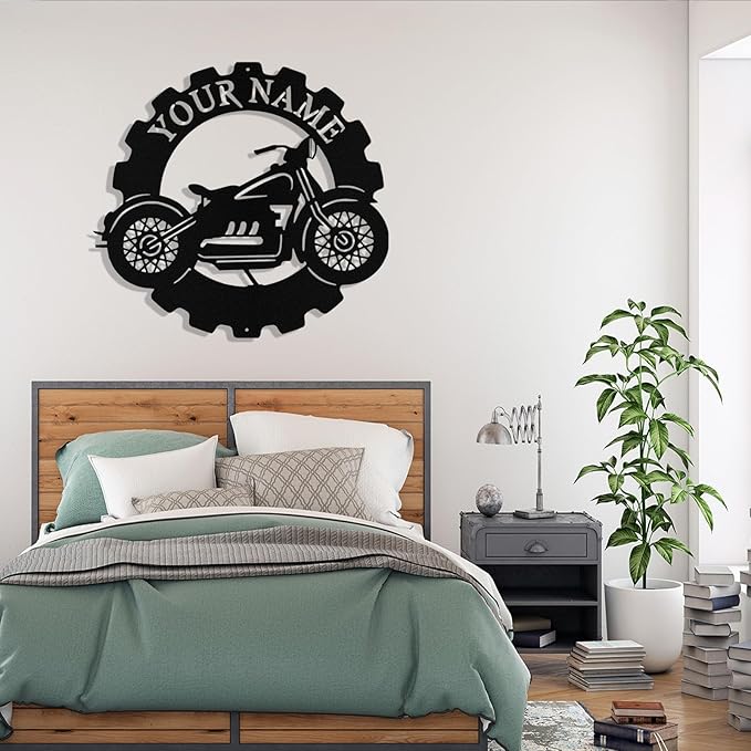 Custom Dirt Bike Metal Signs Personalized Motorcycle Name Sign Custom Garage Decor Motorbikes Wall Art Decor Motorcycle Sign Men Room Decorate Gifts for Men Husband Rider
