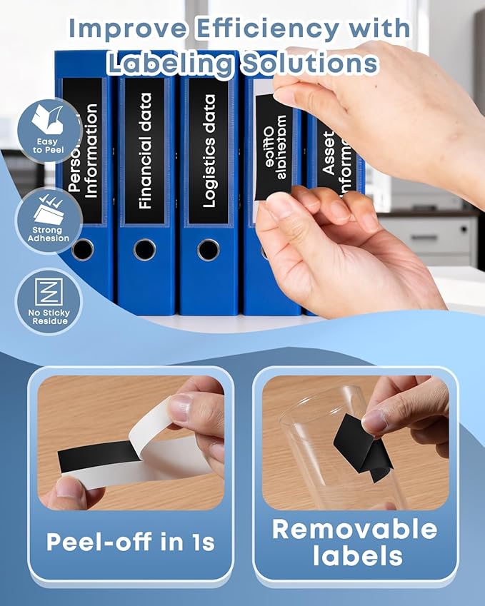 COLORWING 24mm Black Label Tape TZe-355 Relace for Brother TZ Tape 24mm 0.94" Laminated P-Touch TZe355 White on Black 1 Inch for PTD600 PTD610 PTP700 PT2300 Label Maker Refills, 5-Pack