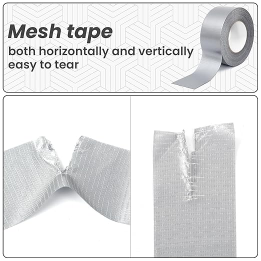 TOMAIX 16 Rolls Heavy Duty Duct Tape Bulk, 787 Yards, Gray Cloth Tape, Waterproof & Strong Adhesion for Repair, DIY, Home & Outdoor Use
