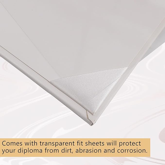 GraduationMall 11"x14" Smooth Padded Diploma Cover Certificate Holder White