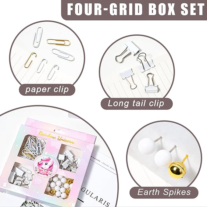 COMFYROOM Desk Accessories with Pen Holder, Office Supplies Desk Organizers and Accessories, Tape Dispenser, Stapler, Staple Remover, Staples, Clips Set, Ruler, Scissor, Pen, Tape (White)