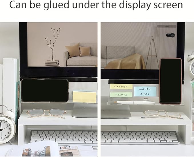 Monitor Sticky Note Holder,Acrylic Screen Message Reminder,Computer Memo Board | for Office Desktop Work Business Home Women Men Laptop