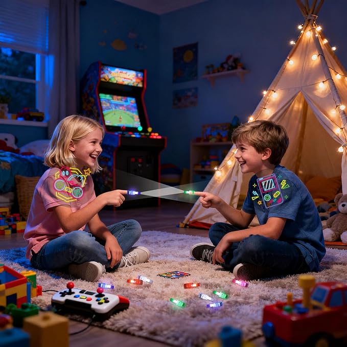 LovesTown 24PCS LED Light up Finger Lights, Kids Flashlight Glow in The Dark Party Supplies for Birthday Party Decorations Treat Bags Stuffers Classroom Prizes