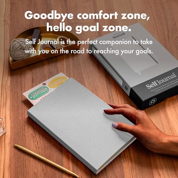 BestSelf 13-Week Self Journal & Goal Planner – Undated Daily ADHD-Friendly Journal for Men & Women | Productivity, Gratitude, Reflection & Habit Tracker | 2026 Life Organizer with Prompts, Grey Mist