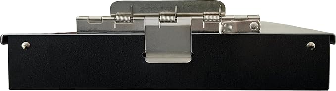 Saunders Metal Clipboard with Storage, Black Single Layer Nursing Clipboard Folio, Letter Size Paper Organizer, Steel Clip with Self Locking Latch, Form Holder for Office, School & Work - Made in USA
