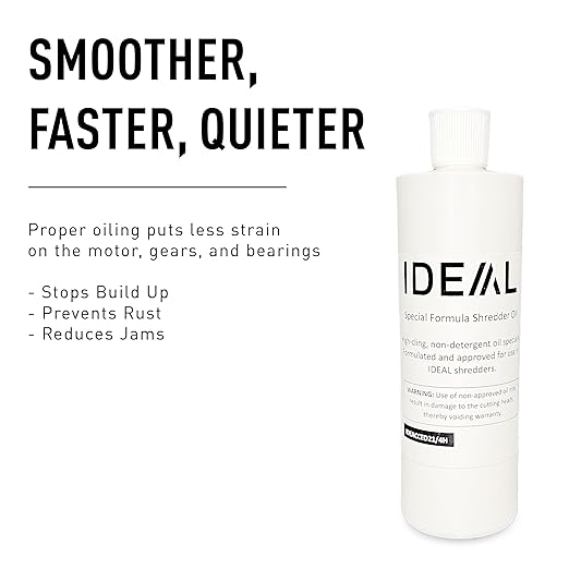 IDEAL Special High-Cling Lubricating Oil for ideal Shredders: Non-Toxic, Non-Detergent, Extend Life of Your Shredder (1 Bottle, 16 OZ)