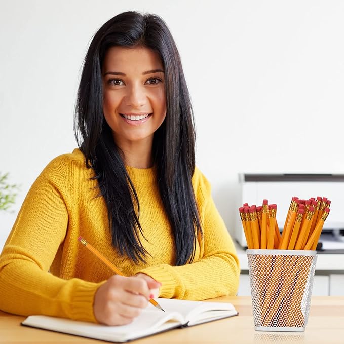 Zhehao 1200 Pcs #2 HB Pencils Yellow Pencils, Wood Cased Unsharpened Graphite Wood Pencils with Eraser for Office Supplies