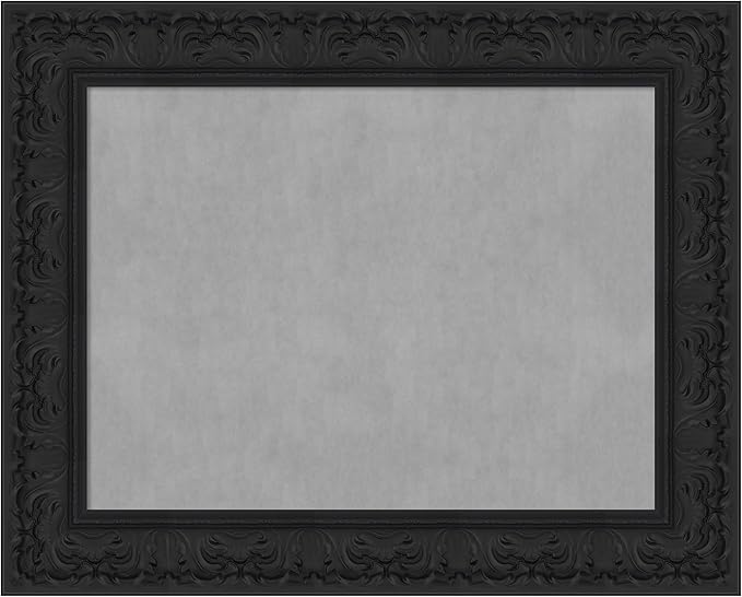 Amanti Art Black Framed Magnetic Board 25x31 Medium Vision Board for use with Magnets, 100% Metal Sheet to Display Items as Office Decor or for Home Organization in mudroom, Kitchen or Kids Room