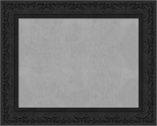 Amanti Art Black Framed Magnetic Board 25x31 Medium Vision Board for use with Magnets, 100% Metal Sheet to Display Items as Office Decor or for Home Organization in mudroom, Kitchen or Kids Room