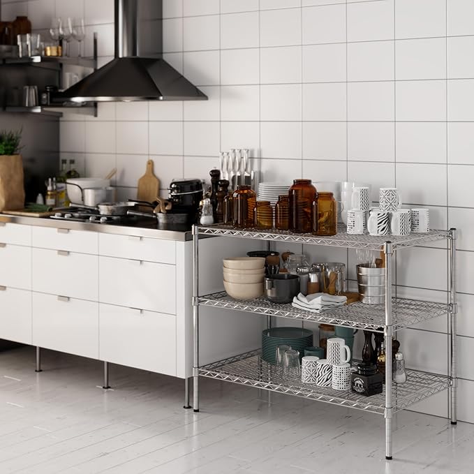Regal Altair 24" Deep x 42" Wide x 34" Height Wire Shelving Kit | 3-Tier | NSF Commercial Storage Rack Unit