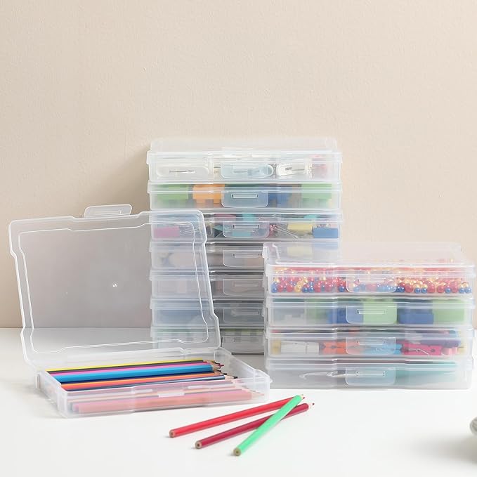 Party Club of America Transparent 5" x 7" Photo Storage Boxes - Photo Organizer Cases Photo Keeper Picture Storage Containers Box for Photos - 20 Pack (Clear)