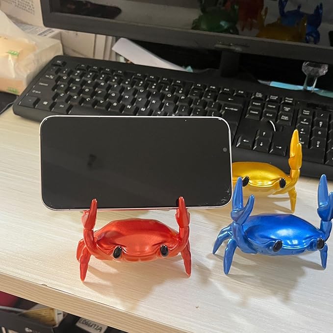 LOGUTIA Golden Yellow Crab Pen Holder Cute Yellow Crab Storage Creative Pen Holder Heavy-Lifting Golden Crab Stationery Gifts Desk Supplies Office Table Storage(golden)