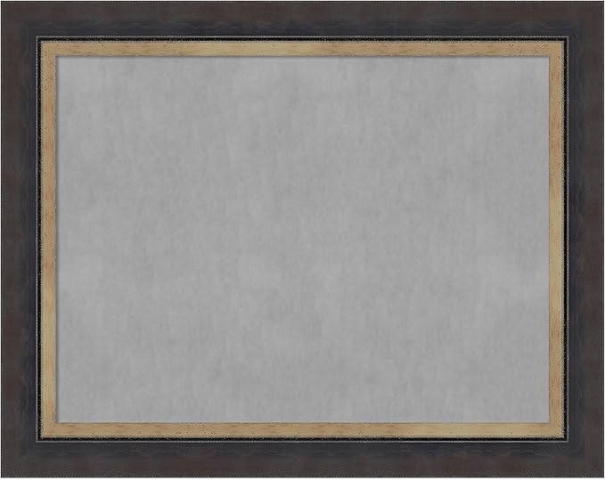Amanti Art Black Framed Magnetic Board 23x29 Medium Vision Board for use with Magnets, 100% Metal Sheet to Display Items as Office Decor or for Home Organization in mudroom, Kitchen or Kids Room