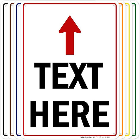 Custom Arrow,Custom Directional Sign, Up Arrow,10x14 Inches, 55 mil thick HDPE (high density polyethylene), Made in USA by My Sign Center