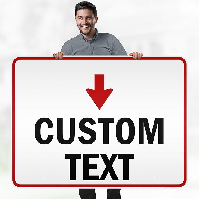 Custom Arrow and Directional Sign by My Sign Center - 36x48 Inches, Down Arrow, Reflective, Rust Free DiBound, Fade Resistant, Made in USA