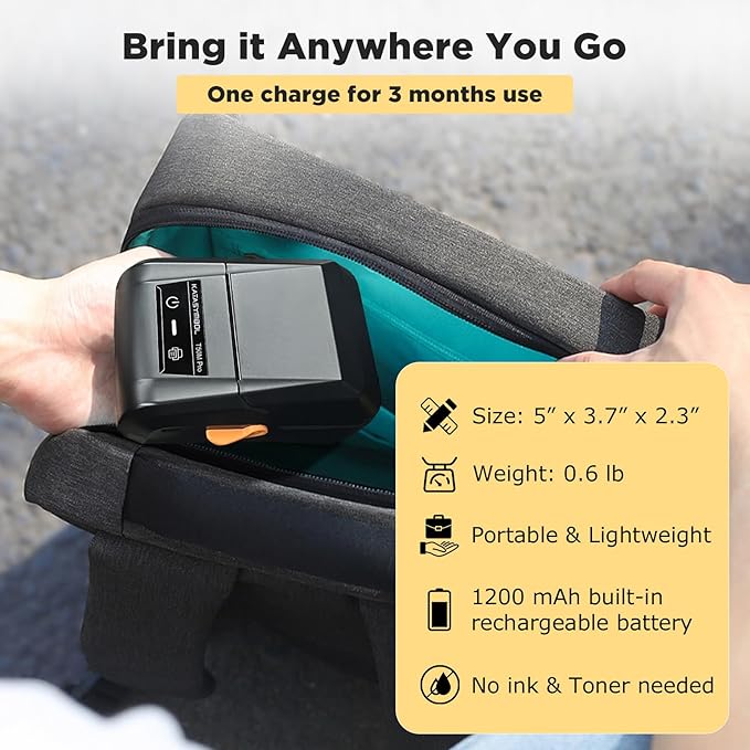 SUPVAN T50M Pro Bluetooth Label Maker Machine with 3 Tapes, Wide Waterproof Label, Versatile App with 40 Fonts and 650+ Icons, Inkless Labeler for Home, Kitchen, School, Office Organization, Black