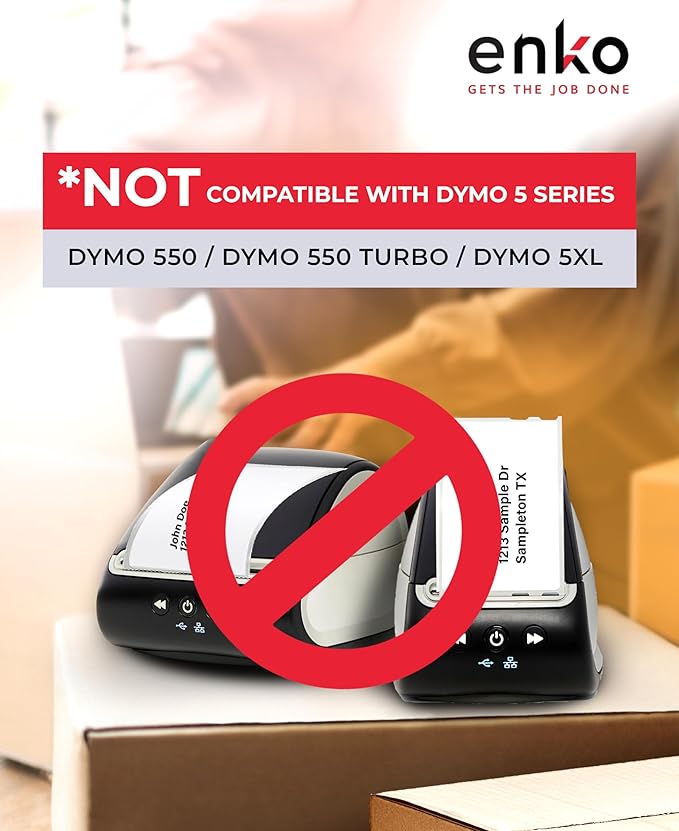 enKo (48 Rolls, 14,400 Labels) Address, Shipping & Barcode Labels 30256 (2-5/16 x 4") Compatible for Dymo LabelWriter