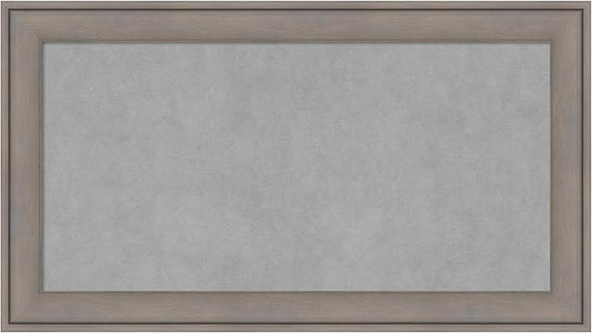 Amanti Art Grey Framed Magnetic Board 15x27 Small Vision Board for use with Magnets, 100% Metal Sheet to Display Items as Office Decor or for Home Organization in mudroom, Kitchen or Kids Room