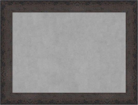 Amanti Art Black Framed Magnetic Board 25x33 Medium Vision Board for use with Magnets, 100% Metal Sheet to Display Items as Office Decor or for Home Organization in mudroom, Kitchen or Kids Room