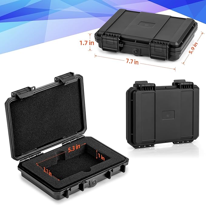 MewVeer Graded Card Case, Trading Card Storage Box, Top Loader Storage Cases with Padlock Hole, Hard Cards Boxes for Sports Cards Hold up to 3 PSA