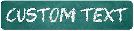 Custom Sign, Custom Street Sign, 11 Font Colors, 13 Font Styles, 4 Hole Options, 22 Sizes, 4x18 Inches, Rust Free DiBound, Fade Resistant, Made in USA by My Sign Center (Chalkboard Green)