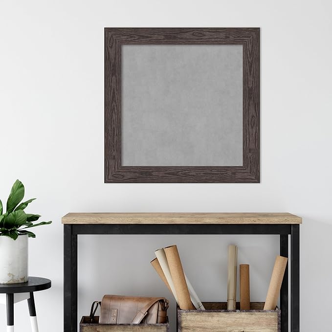 Amanti Art Black Framed Magnetic Board 30x30 Medium Vision Board for use with Magnets, 100% Metal Sheet to Display Items as Office Decor or for Home Organization in mudroom, Kitchen or Kids Room