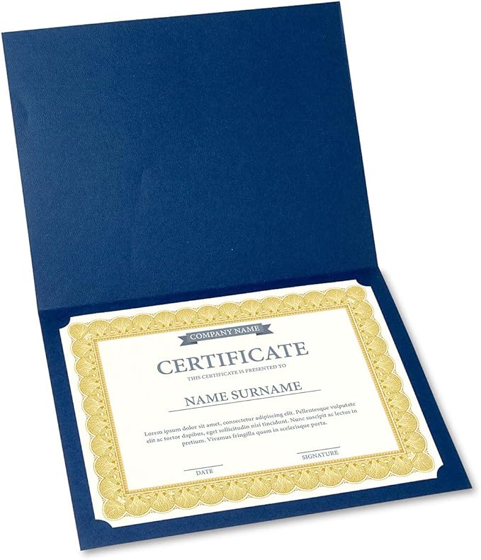 Elite Gold & White Parchment Certificate Papers - Pack of 25, NOT FOIL, Laser & Inkjet Printer Compatible, for Office, Business Awards, Graduation, School Diplomas, 8-1/2" x 11" on 60 lb. Text Stock