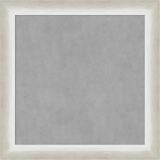 Amanti Art Silver Framed Magnetic Board 14x14 X-Small Vision Board for use with Magnets, 100% Metal Sheet to Display Items as Office Decor or for Home Organization in mudroom, Kitchen or Kids Room