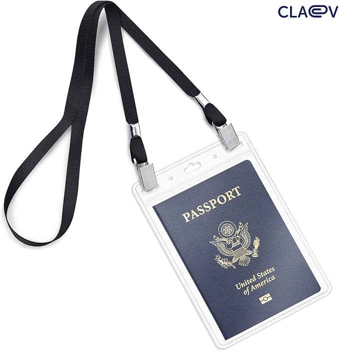 Claev Flexible and Tear Resistant Vertical 4x6 Passport & Card Holders (4x6 Extra Large (XXL), 250 Pack), Clear Zipperless ID Plastic Name Card Badge Holders for Travel, Conferences, Conventions