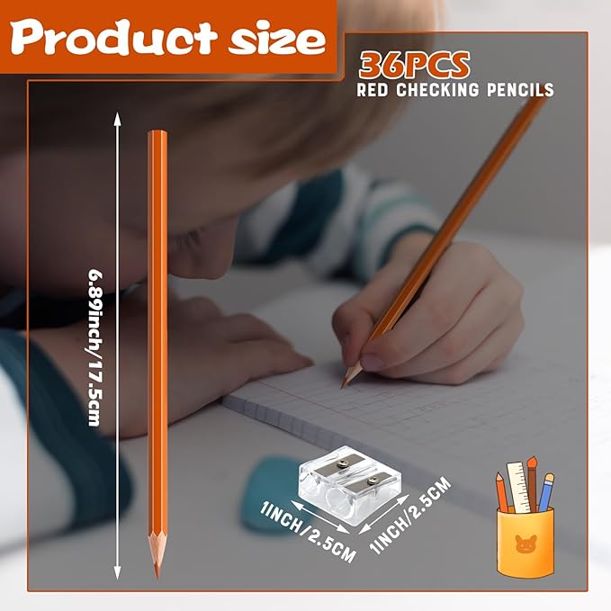 sqzrmdcg 36 PCS Orange Colored Pencils, Pre-sharpened Professional Wooden Art Pencils Set for Artists Painting | Premium Drawing Sketching Supplies(Orange)