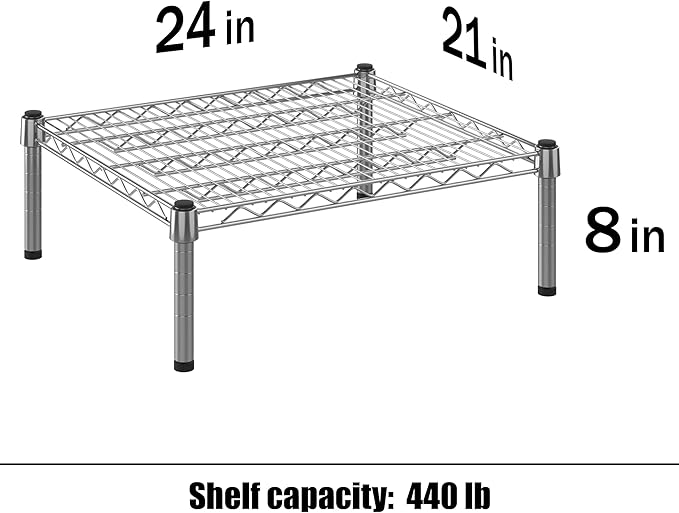Regal Altair 21" Deep x 24" Wide x 8" Height Wire Shelving Kit | 1-Tier | NSF Commercial Storage Rack Unit