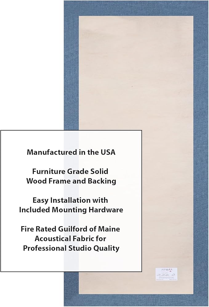 ATS Acoustics Home Office Residential Acoustic Treatment Room Kit Sound Absorbing Acoustic Panel 6 Pack for 50-100 Sq Ft (Light Blue)
