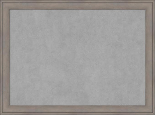 Amanti Art Grey Framed Magnetic Board 23x31 Medium Vision Board for use with Magnets, 100% Metal Sheet to Display Items as Office Decor or for Home Organization in mudroom, Kitchen or Kids Room