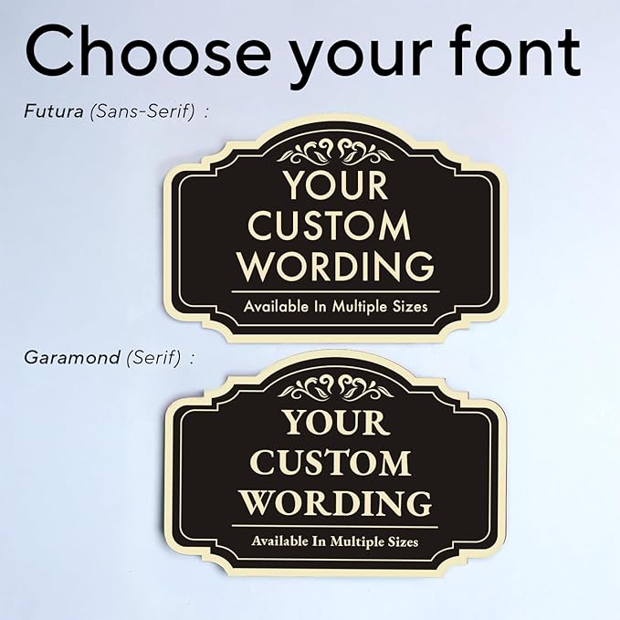 Custom Black Charcoal 36x24-inch Aluminum Outdoor Signs, Personalized Driveway, Waterproof Made in USA