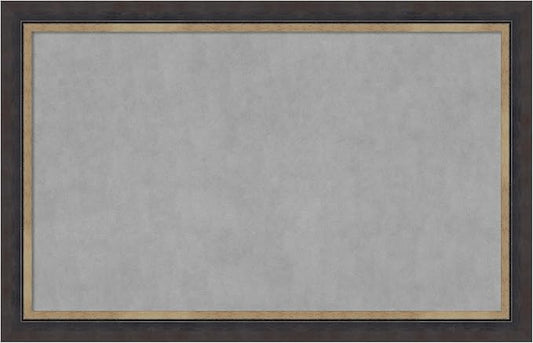 Amanti Art Black Framed Magnetic Board 29x45 Large Vision Board for use with Magnets, 100% Metal Sheet to Display Items as Office Decor or for Home Organization in mudroom, Kitchen or Kids Room