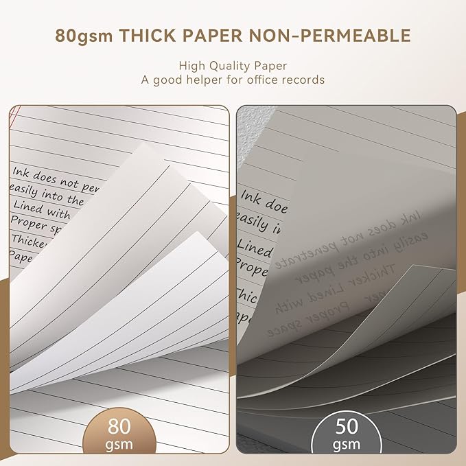 Nichela 5" x 8" Note Pads 6 Pack of Legal Pads Narrow Ruled Notepad with Perforated Notepads 30 Sheets Small Writing Pads 21lb Legal Pad Quality Paper Ideal for Home, Office, or School Use