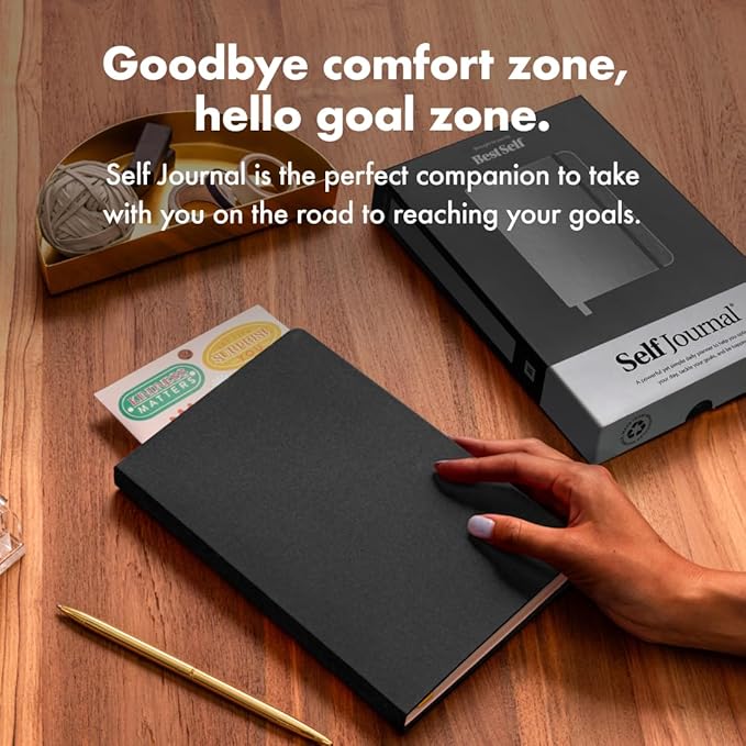 BestSelf 13-Week Self Journal & Goal Planner – Undated Daily ADHD-Friendly Journal for Men & Women | Productivity, Gratitude, Reflection & Habit Tracker | 2026 Life Organizer with Prompts, Black