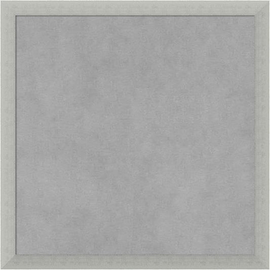 Amanti Art Silver Framed Magnetic Board 18x18 Small Vision Board for use with Magnets, 100% Metal Sheet to Display Items as Office Decor or for Home Organization in mudroom, Kitchen or Kids Room