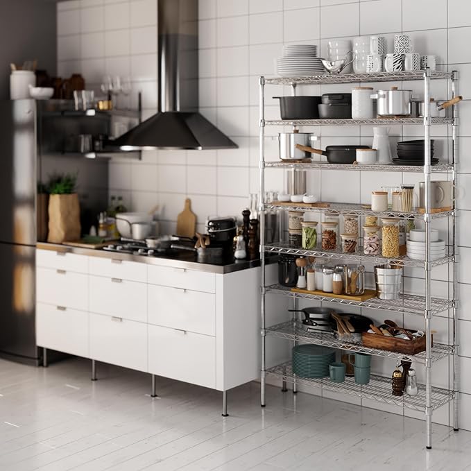 Regal Altair 14" Deep x 42" Wide x 74" Height Wire Shelving Kit | 8-Tier | NSF Commercial Storage Rack Unit