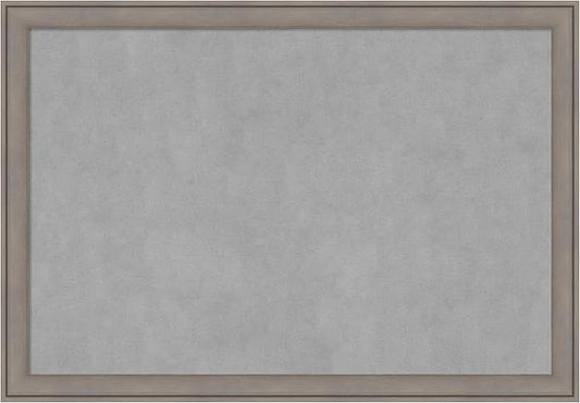 Amanti Art Grey Framed Magnetic Board 27x39 Large Vision Board for use with Magnets, 100% Metal Sheet to Display Items as Office Decor or for Home Organization in mudroom, Kitchen or Kids Room