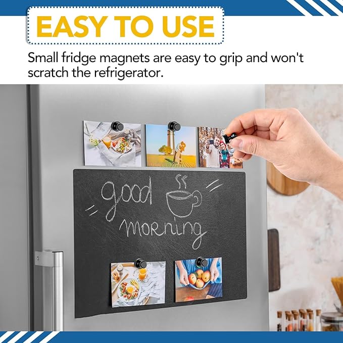 LOVIMAG Fridge Magnets 30Pcs Refrigerator Whiteboard Small Strong Magnet Classroom Kitchen Accessories Decorative Locker Set Decor Must Haves Office Calendar Refrigerador Magnetic Cute Crafts Black