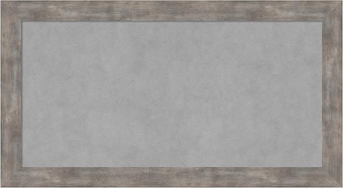 Amanti Art Silver Framed Magnetic Board 15x27 Small Vision Board for use with Magnets, 100% Metal Sheet to Display Items as Office Decor or for Home Organization in mudroom, Kitchen or Kids Room