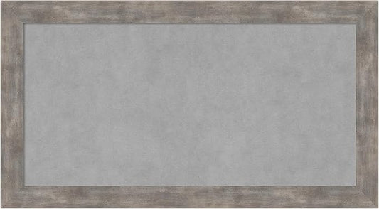 Amanti Art Silver Framed Magnetic Board 15x27 Small Vision Board for use with Magnets, 100% Metal Sheet to Display Items as Office Decor or for Home Organization in mudroom, Kitchen or Kids Room