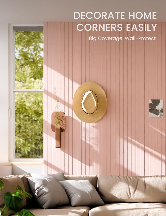 Fluxynara Large Felt Bulletin Board 36" x 24" Cork Board Alternative-6 Pack with 40 Safe Removable Adhesive Tabs, Cork Boards for Walls Cork Board for Home Office Classroom Pin Board (Pink)