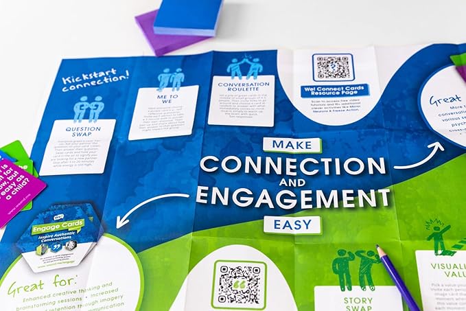 We! Connection Toolkit - Conversation Cards, Group Cohesion Deck, Icebreaker Book & Team Building Games/Activities for Work, Class & Events – Group Engagement Kit for Meaningful Connections