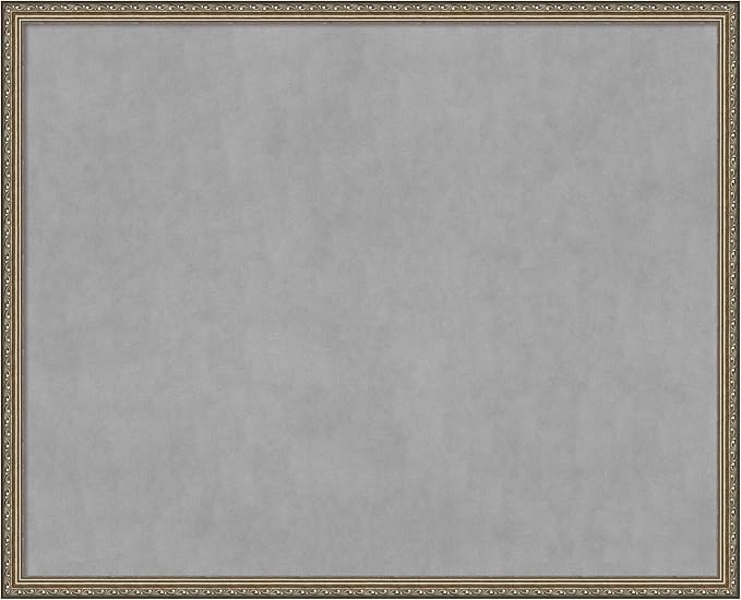 Amanti Art Silver Framed Magnetic Board 34x42 X-Large Vision Board for use with Magnets, 100% Metal Sheet to Display Items as Office Decor or for Home Organization in mudroom, Kitchen or Kids Room