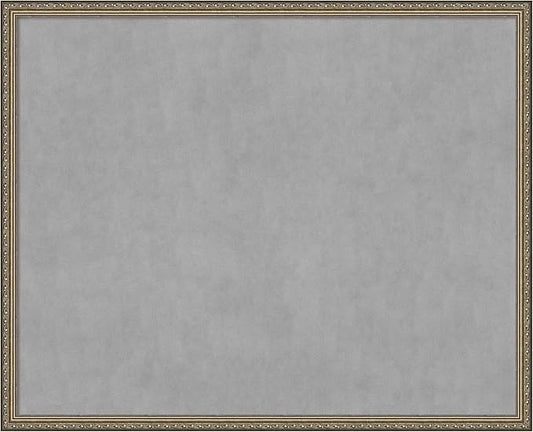 Amanti Art Silver Framed Magnetic Board 34x42 X-Large Vision Board for use with Magnets, 100% Metal Sheet to Display Items as Office Decor or for Home Organization in mudroom, Kitchen or Kids Room